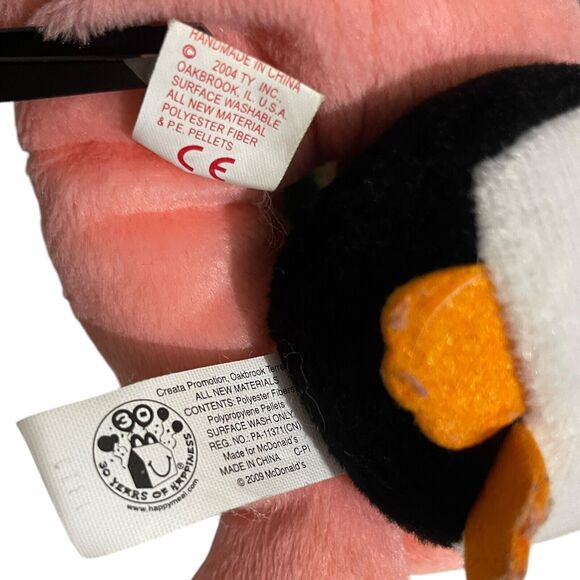 Ty Beanie Babies Bear Lot Of 4 Assorted Years 1993 to 2009 Cow Penguin Bears - Picture 5 of 7